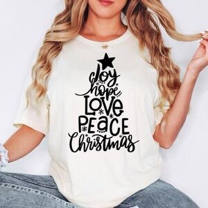 Festive Christmas Tree Tee size small